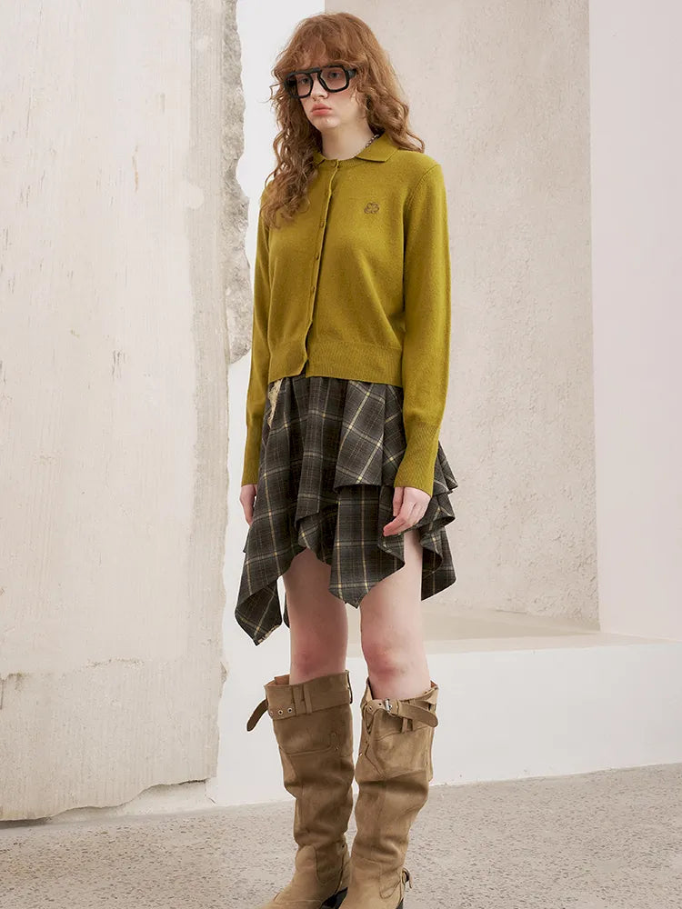 Long-Sleeved Slim-Fit Knit Cardigan【s0000014055】