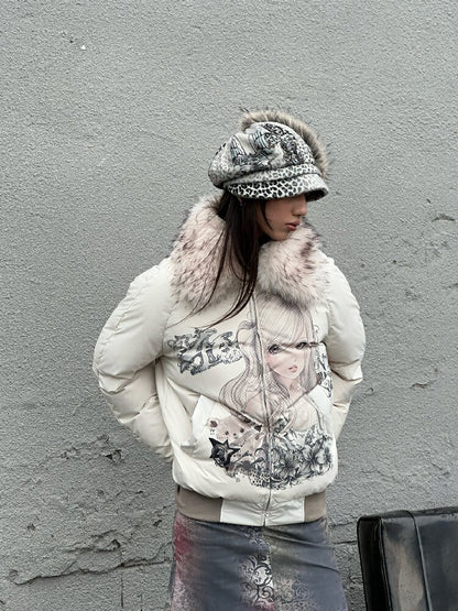 Snow Leopard Vintage Patchwork Hat【s0000018071】