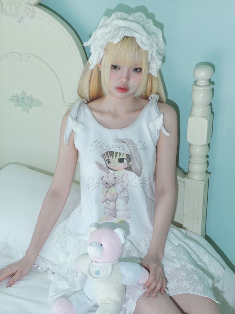 Rhinestone Camisole Tank Top【s0000012675】