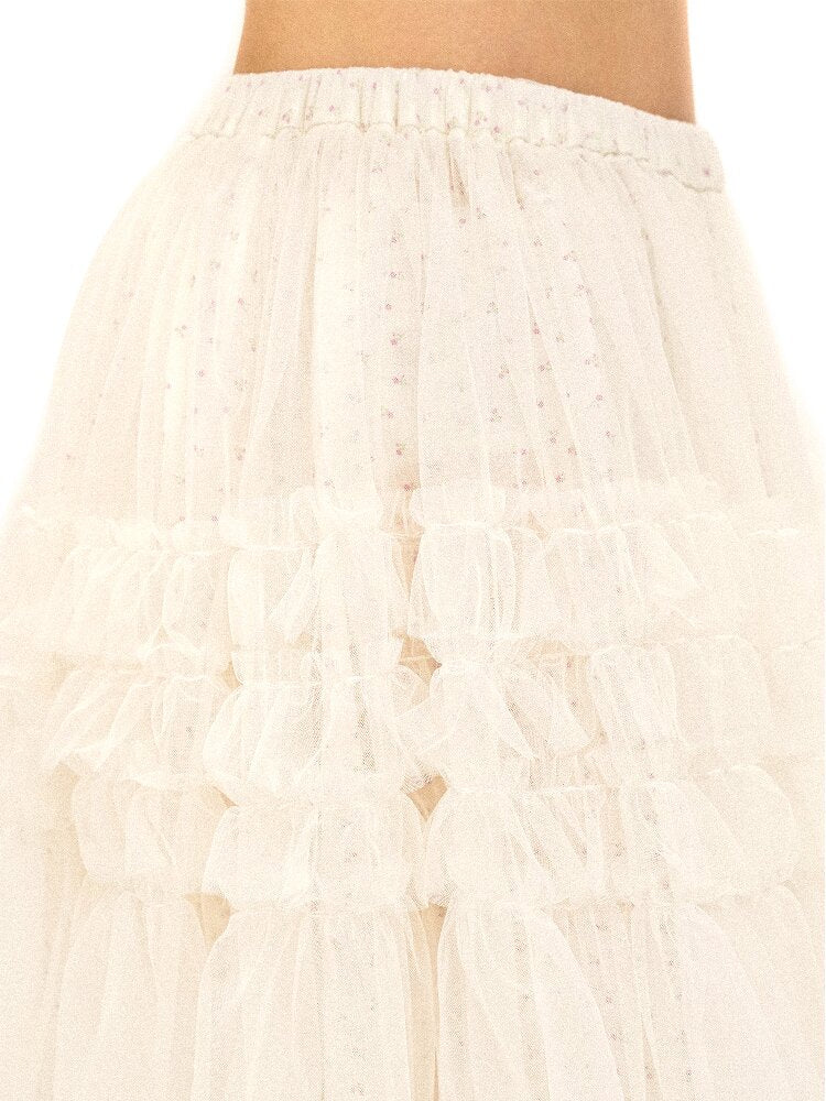 Floral Light Mesh Lace Skirt【s0000016432】