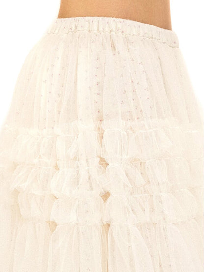 Floral Light Mesh Lace Skirt【s0000016432】
