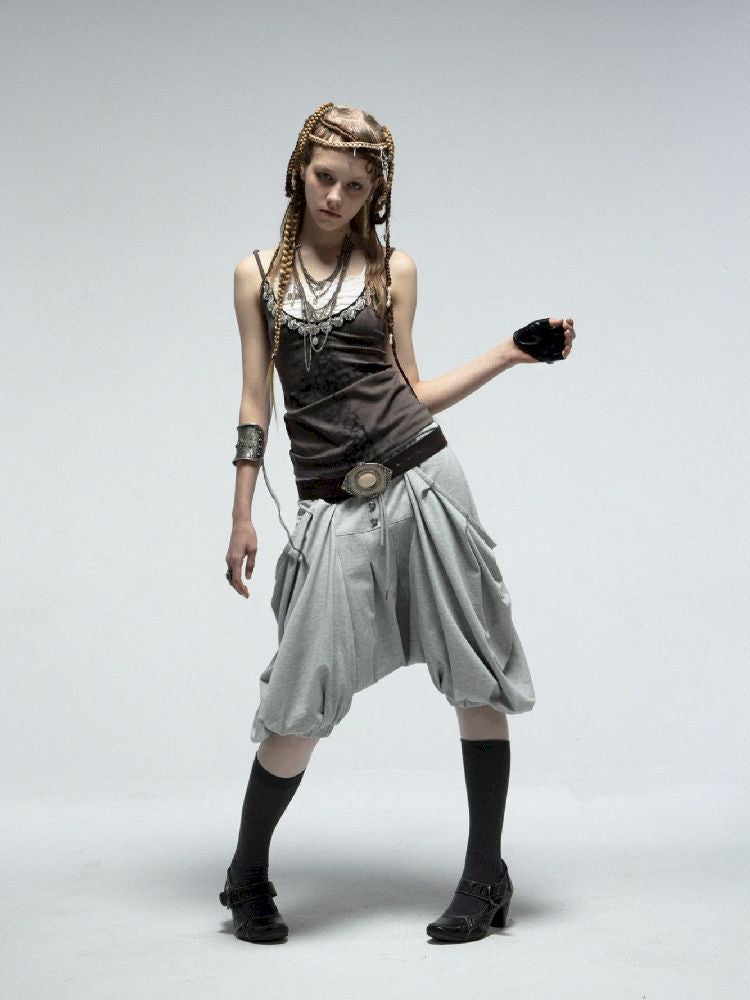 Rhinestone Cross Print Camisole【s0000012205】