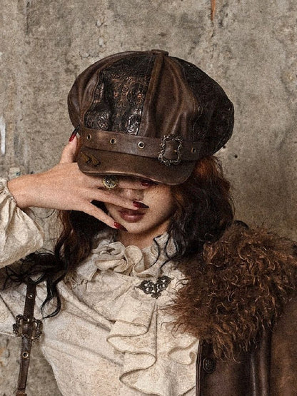 Punk Studded Octagonal Hat【s0000005232】