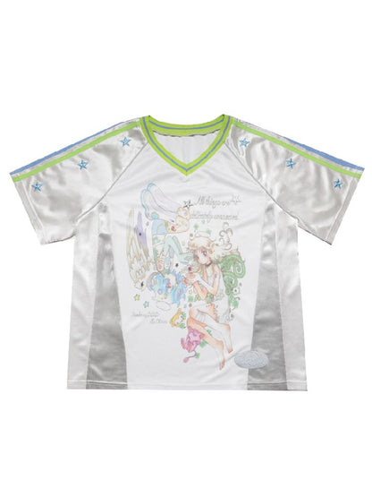 Patchwork Short Sleeve Jersey【s0000012196】