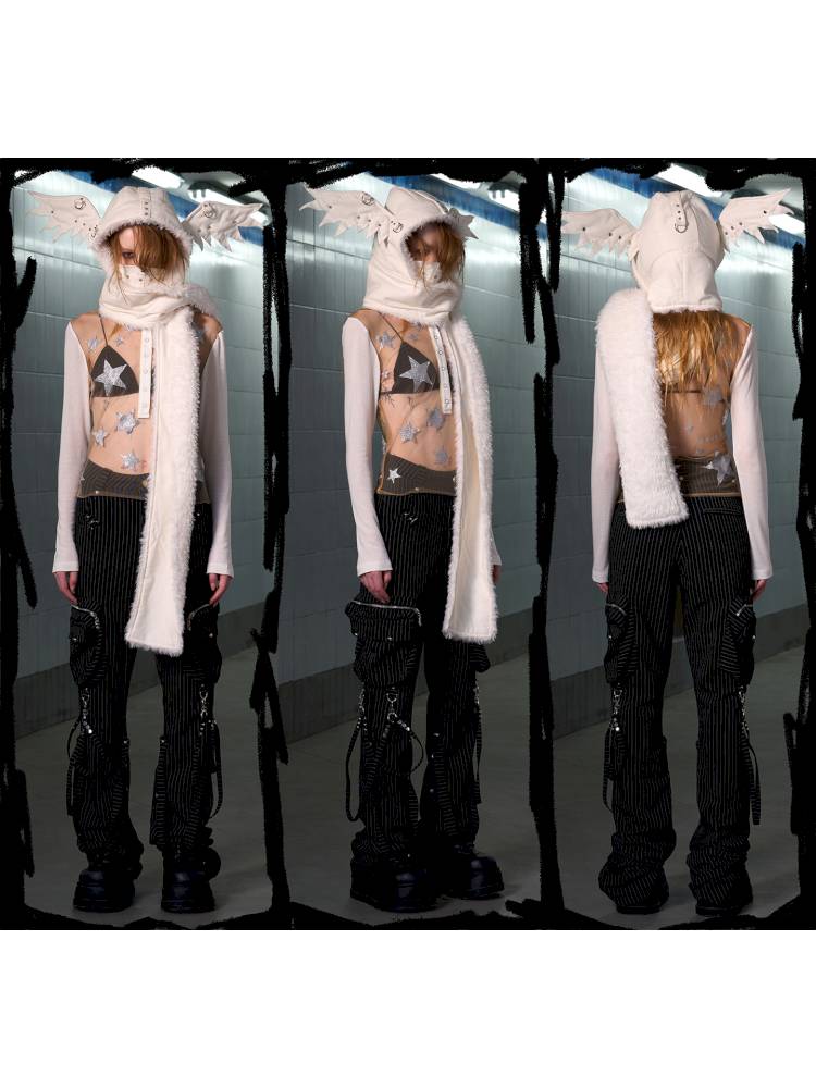 Mesh-Panel Long-Sleeve Top【s0000014416】