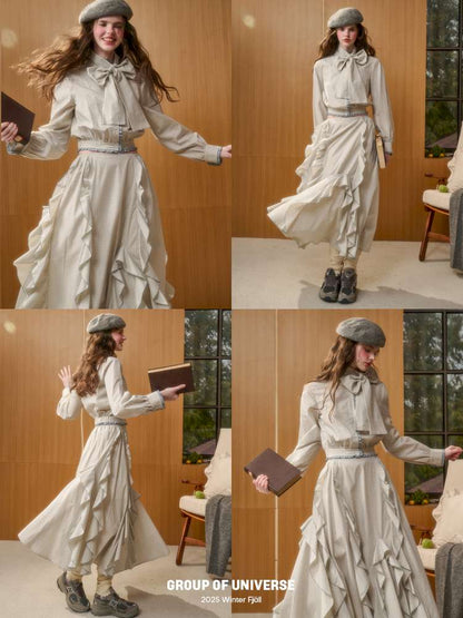 Organic Cotton Patchwork Floating Shirt Skirt【s0000014883】