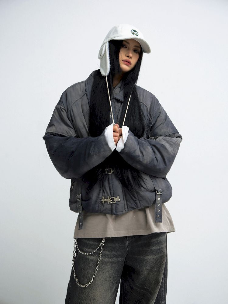 Airplane Button Short Cotton Jacket【s0000011347】