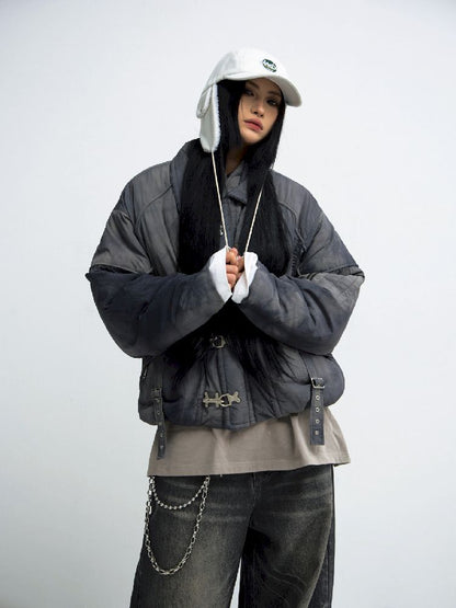 Airplane Button Short Cotton Jacket【s0000011347】