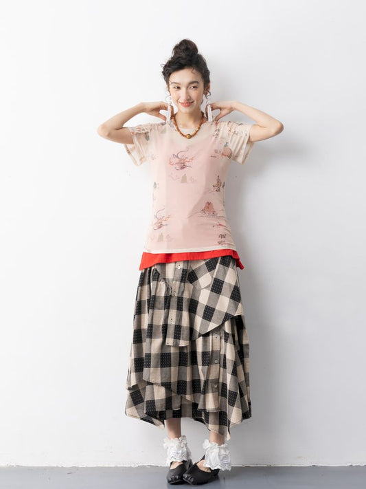 Overlay Short Sleeve T-Shirt【s0000013303】