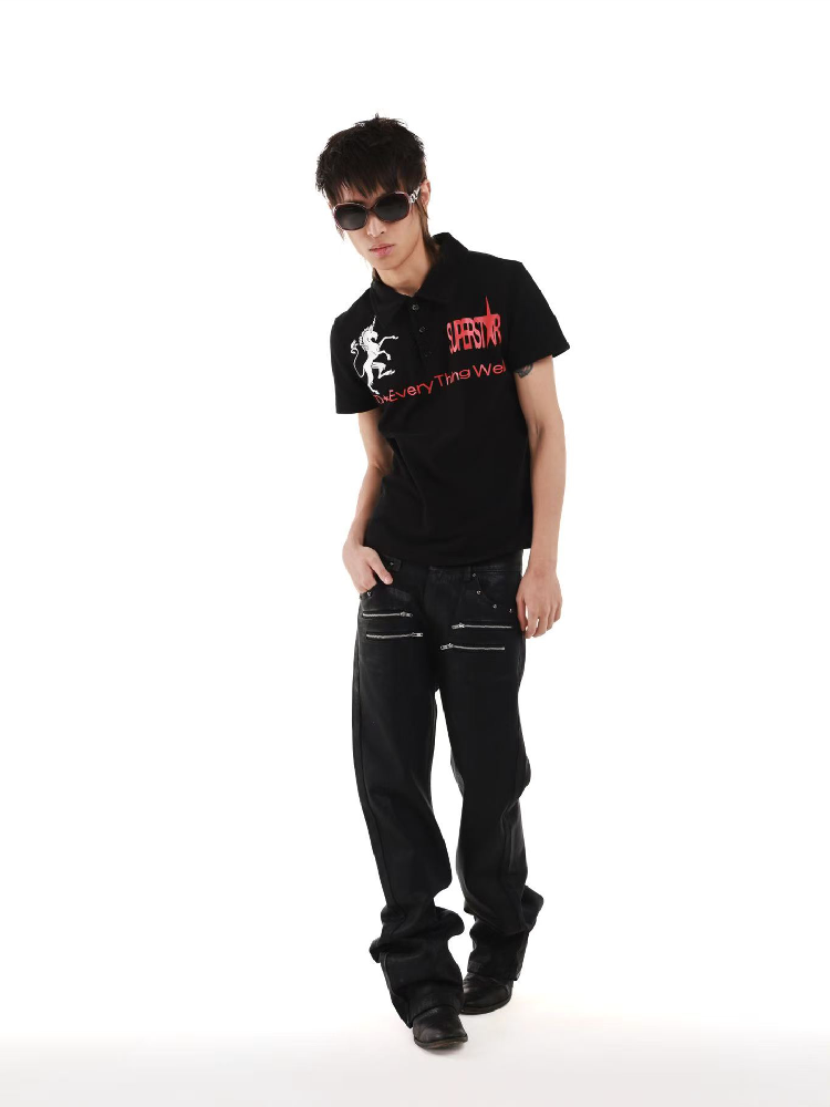 Embroidered Polo Street T-Shirt【s0000018251】