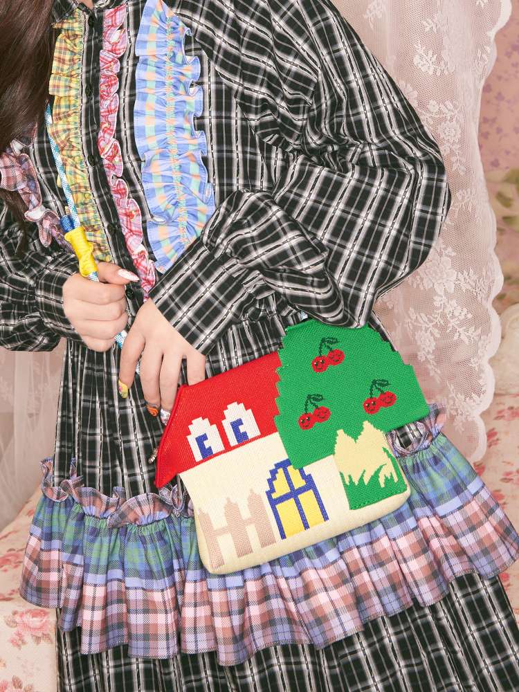 Red House Cherry Tree Knit Crossbody Bag【s0000014826】