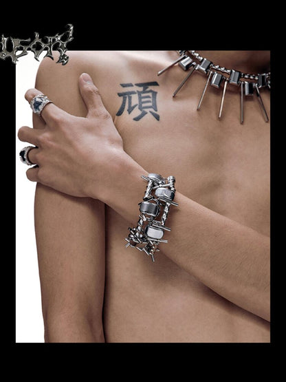 Futuristic Heavy Industry Punk Bracelet【s0000018813】