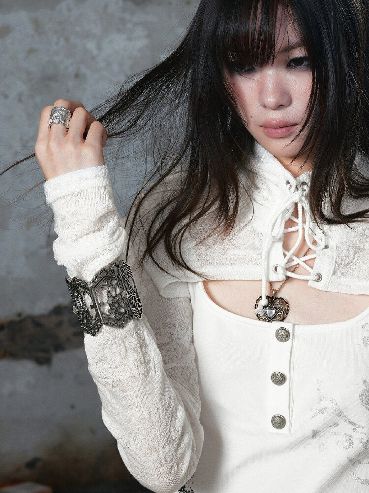 Distressed Silver Cross Bracelet【s0000018108】
