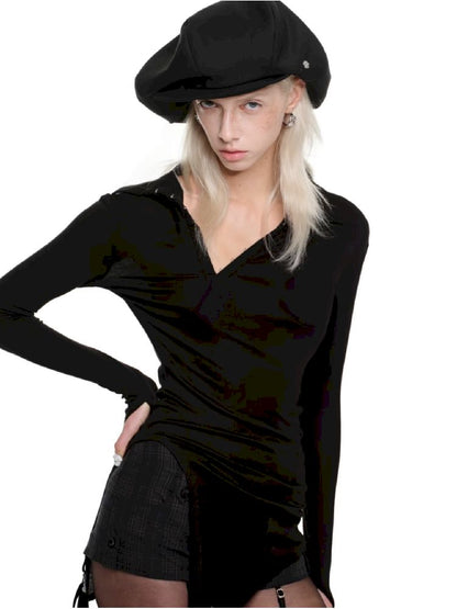 Hook and Loop Tie POLO Shirt【s0000011599】