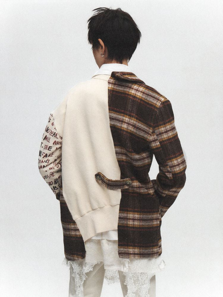 Raw Edge Splicing Lace Printed Cardigan【s0000011625】