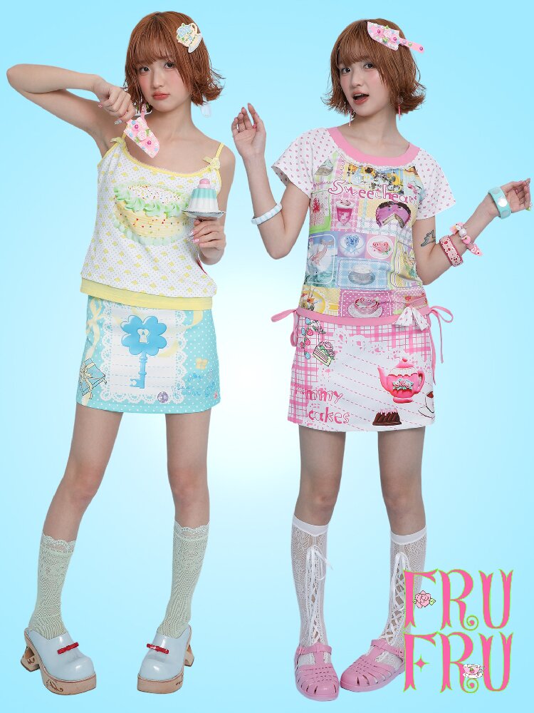 Printed Rose A Line Mini Skirt【s0000017457】