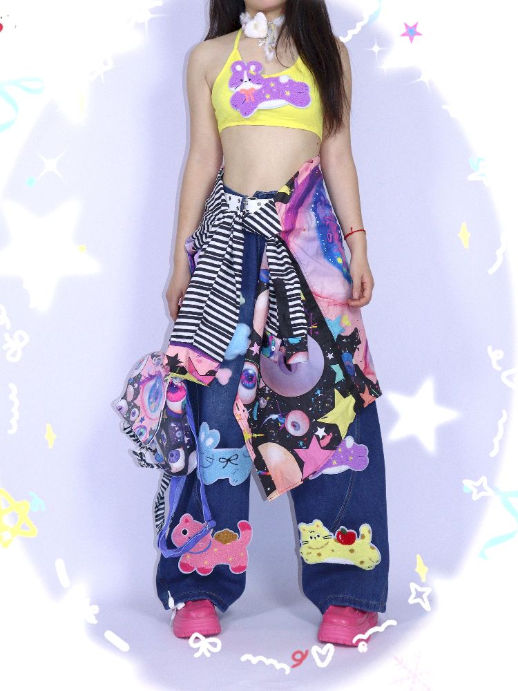 Original dopamine fun straps hanging neck camisole【s0000013277】