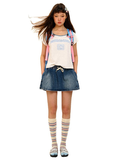 Fake Two Piece Sports T Shirt【s0000017413】