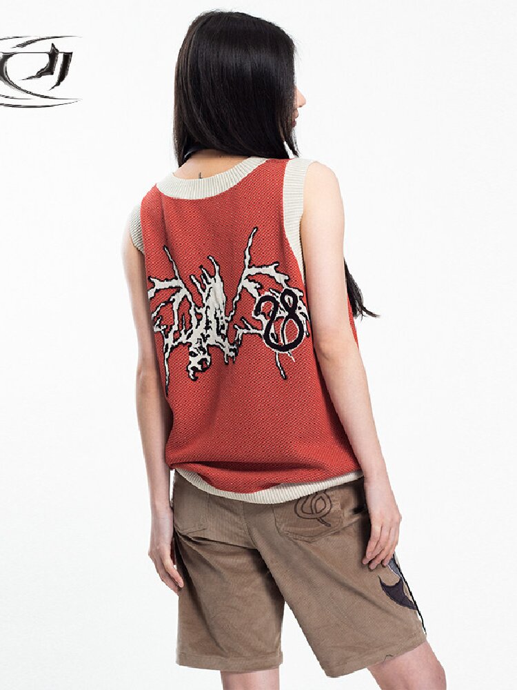 Retro Queens Dragon Jacquard Vest【s0000018045】