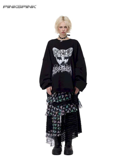 Black Metal Mesh Star Skirt【s0000015125】