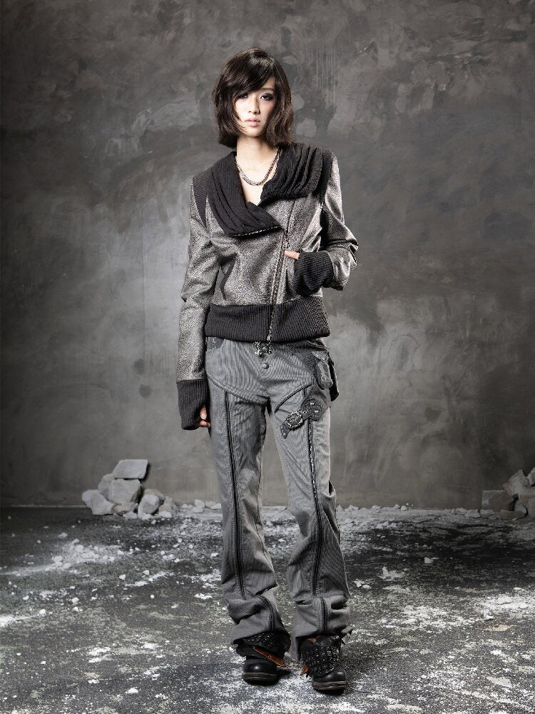 Pile Collar Leather Jacket【s0000015957】