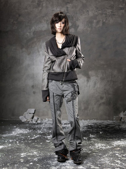 Pile Collar Leather Jacket【s0000015957】
