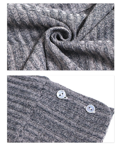 Deep V Swing Neck Knit Slim T-Shirt【s0000016064】