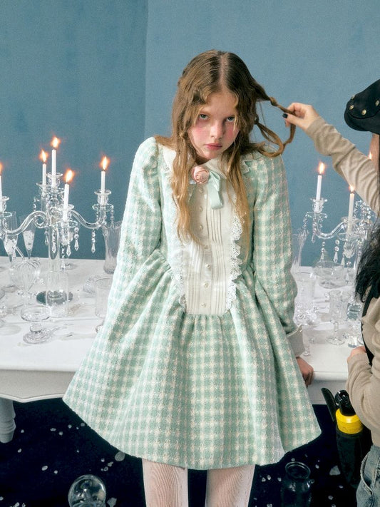 Bubble Sleeve Long Sleeve Dress【s0000004781】