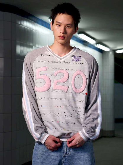 Embroidered Raglan Sleeve Sweatshirt【s0000014638】