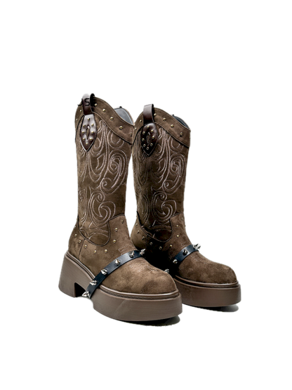 Thick Bottom Western Boots【s0000013764】