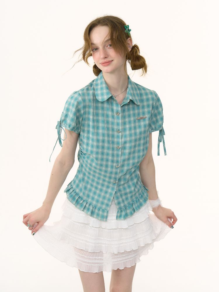 Plaid Short Sleeve Shirt【s0000012265】