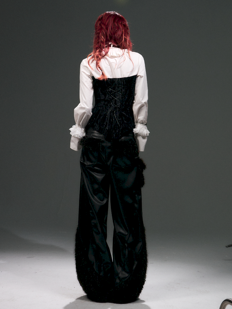 Fur Stitched Wide Scimitar Pants【s0000015020】