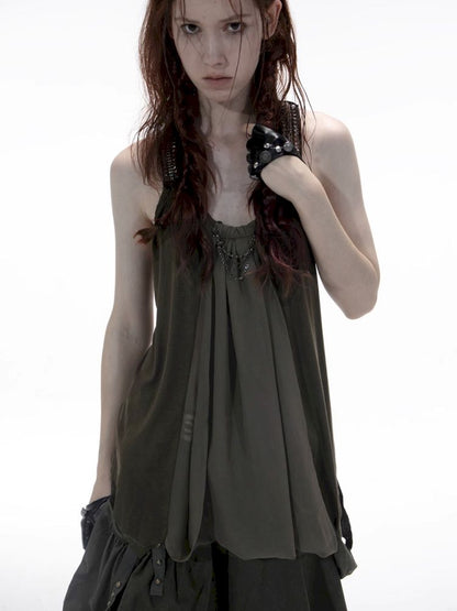 Loose A-line Y-shaped Doll Tank Top【s0000012711】