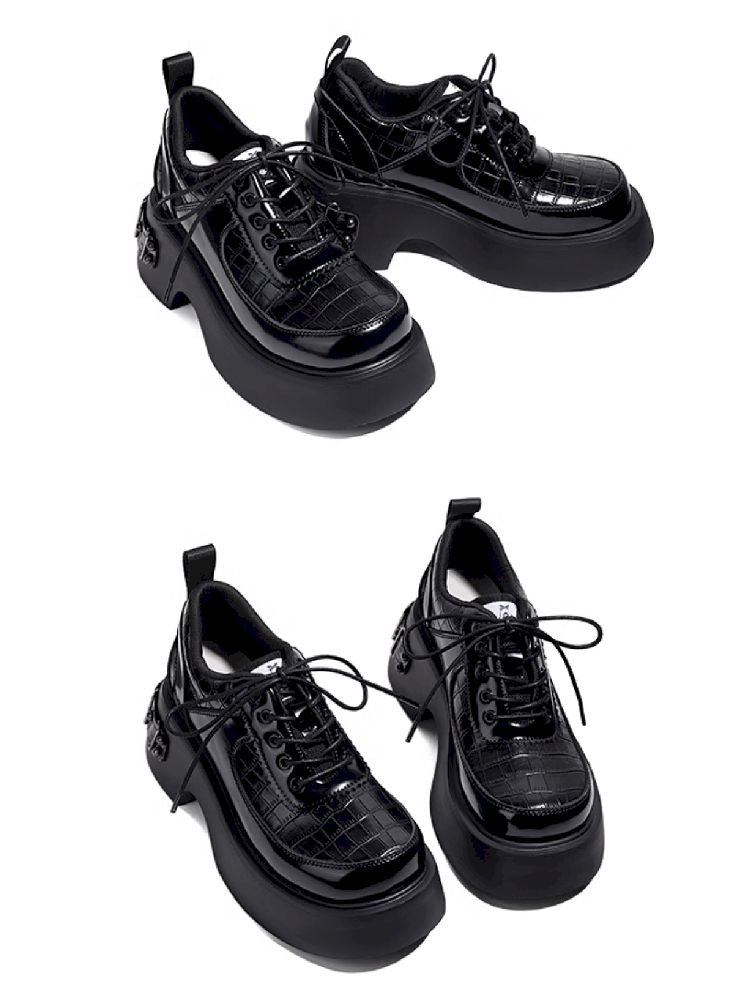 Metal Punk Style Small Leather Shoes【s0000011725】
