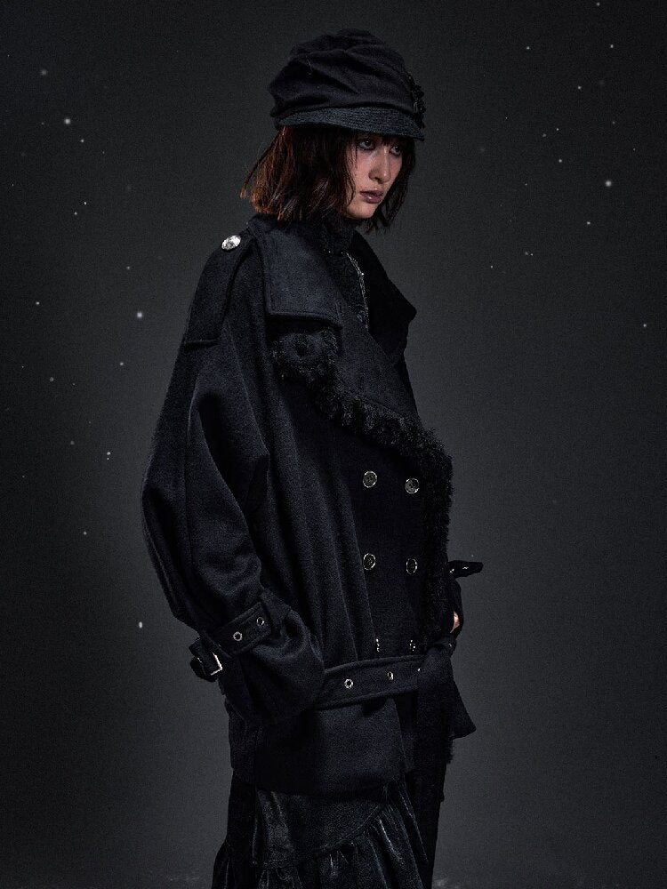 Dark Palace Wool Patchwork Coat【s0000019299】