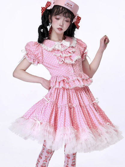 Polka Dot Halter Dress【s0000012185】