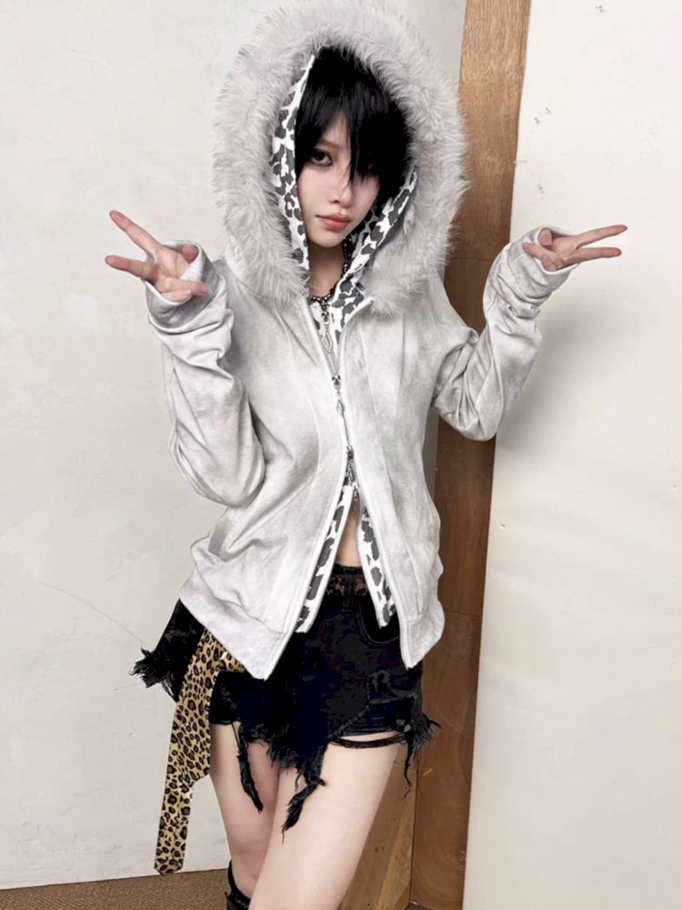 Spotted Fake Two Piece Sweatshirt【s0000013716】