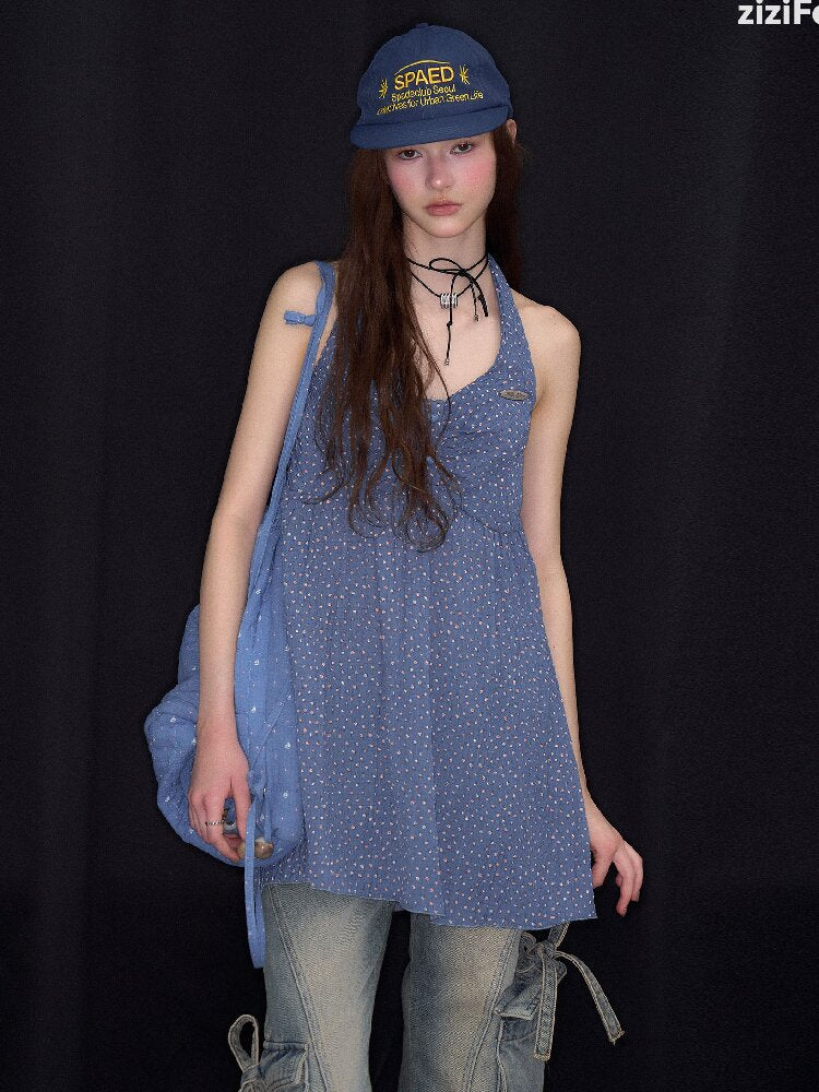 Mid Summer Floral Halterneck Camisole Top【s0000016845】