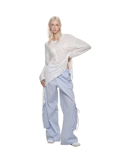 Wide Leg Work Pants【s0000011595】