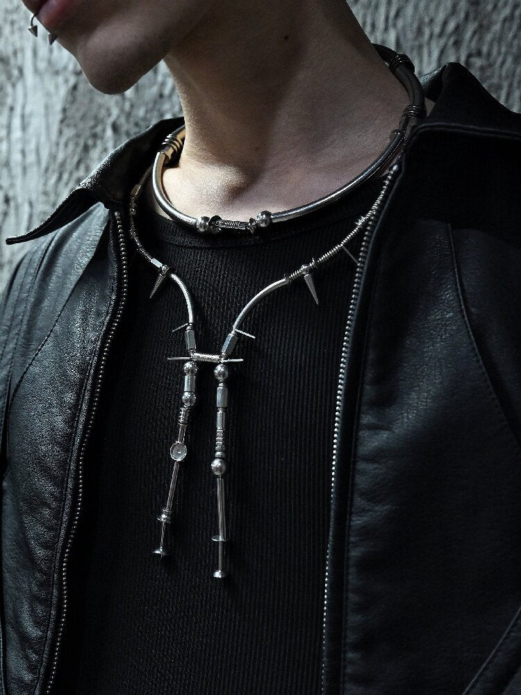 Mechanical Punk Style Sweater Chain Necklace【s0000018869】