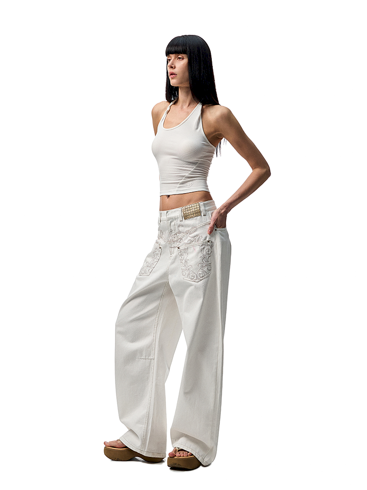 Slant U Neck Button Knot Solid Color Camisole【s0000012394】