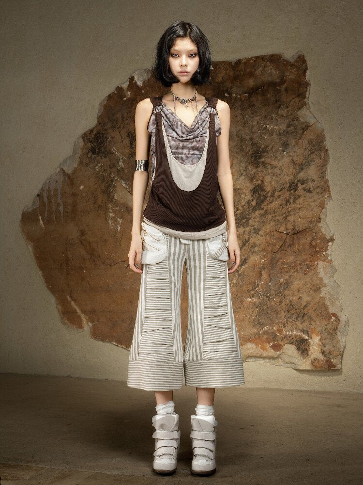 Dark Punk Cropped Gal Style Pants【s0000016889】