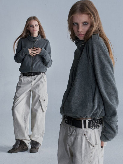 Three Color Fleece Loose Jacket【s0000018473】