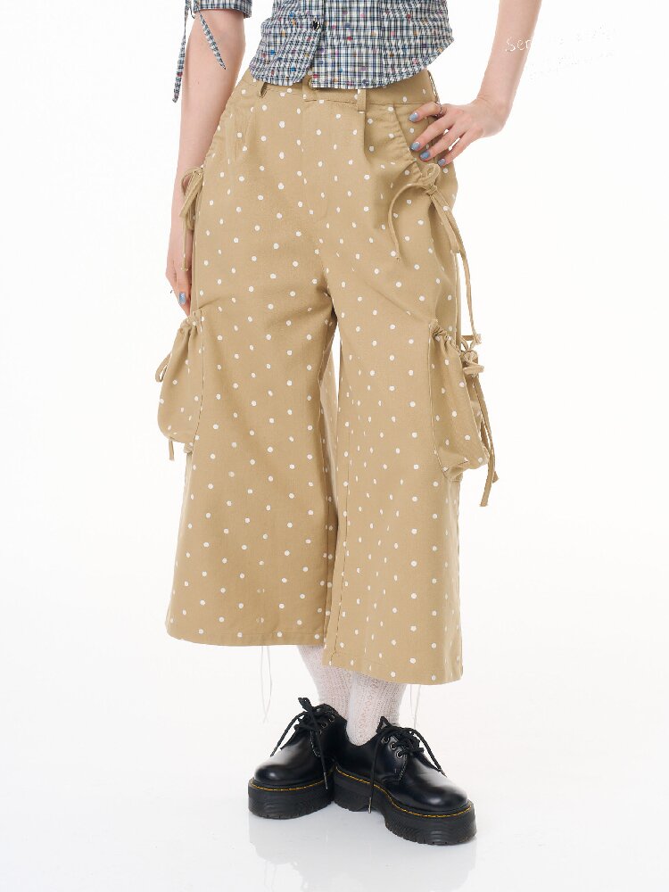 Polka Dot Wide Leg Workwear Slacks【s0000016604】