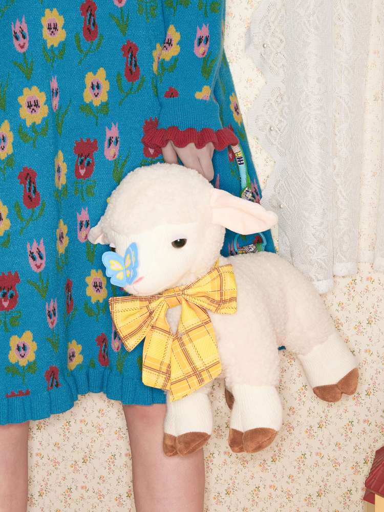 White Lamb Shape Handheld Crossbody Bag【s0000014507】