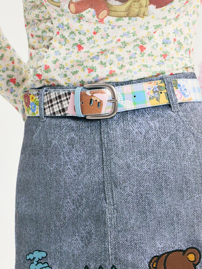 Bear Patchwork Pin Buckle Belt【s0000018729】