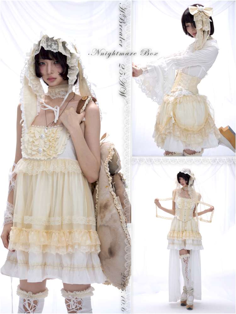 Dark Lolita Lace Mesh Sundress Dress【s0000014684】