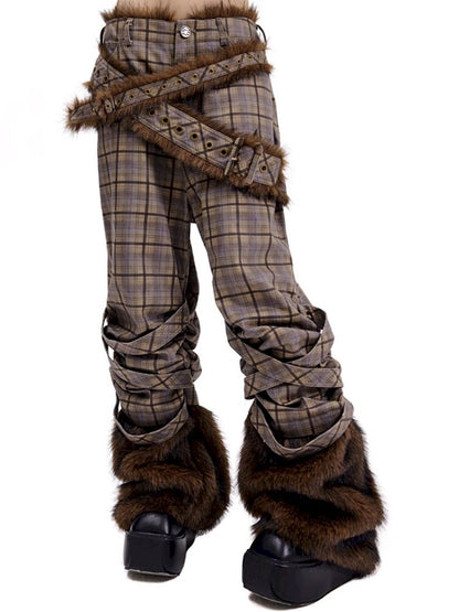 Plaid Stacked Pants [S0000010509]