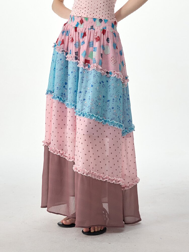 Pastoral Poem Floral Long Skirt【s0000017261】