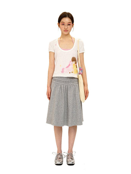 Girls Horse Print Short Sleeve T-shirt【s0000016102】